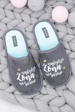 SOXO Damskie Papcie Najlepsza Żona Na Świecie