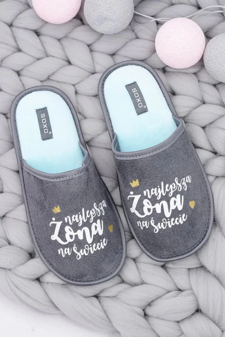 SOXO Damskie Papcie Najlepsza Żona Na Świecie