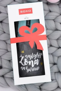 SOXO Damskie Papcie Najlepsza Żona Na Świecie