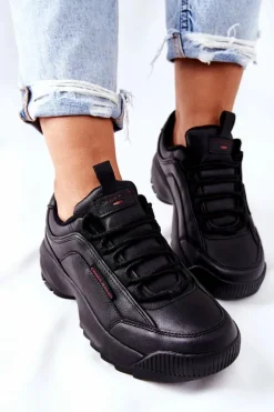 Sportowe Buty Cross Jeans Czarne EE2R4134C