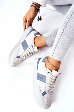 Sportowe Buty Memory Foam Big Star II274397 Szaro-Niebieskie