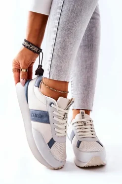 Sportowe Buty Memory Foam Big Star II274397 Szaro-Niebieskie