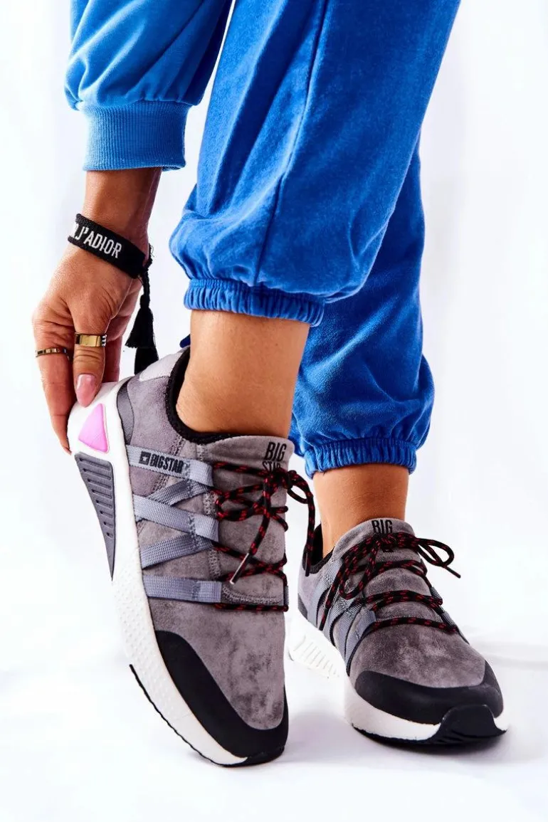 Sportowe Buty Memory Foam Big Star II274306 Szare