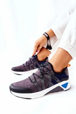 Sportowe Buty Memory Foam Big Star II274309 Granatowe