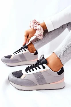 Sportowe Buty Memory Foam Big Star II274398 Szaro-Czarne