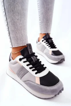 Sportowe Buty Memory Foam Big Star II274398 Szaro-Czarne