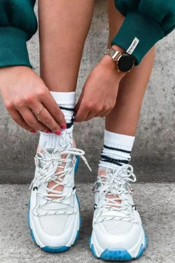 Sportowe Buty Na Dużej Podeszwie GOE HH2N4034 Biało-Różowe