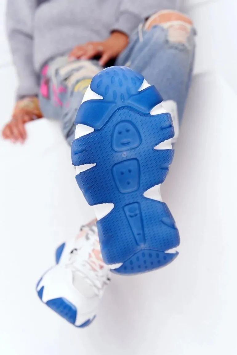 Sportowe Buty Na Dużej Podeszwie GOE HH2N4034 Biało-Różowe