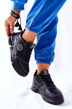 Sportowe Buty Na Platformie Big Star II274313 Czarne