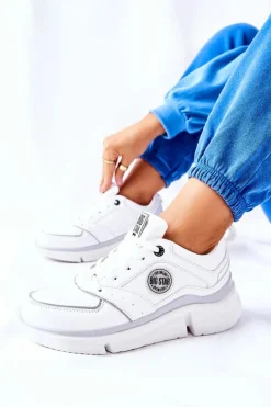 Sportowe Buty Na Platformie Big Star II274314 Białe