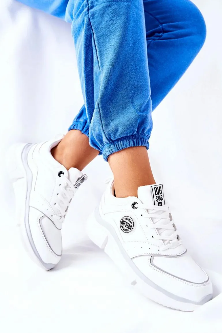Sportowe Buty Na Platformie Big Star II274314 Białe