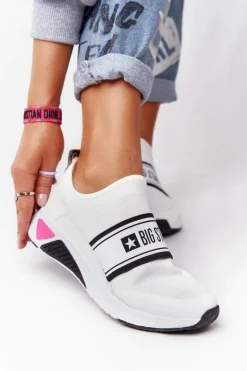 Sportowe Buty Slip-On Memory Foam Big Star HH274538 Białe