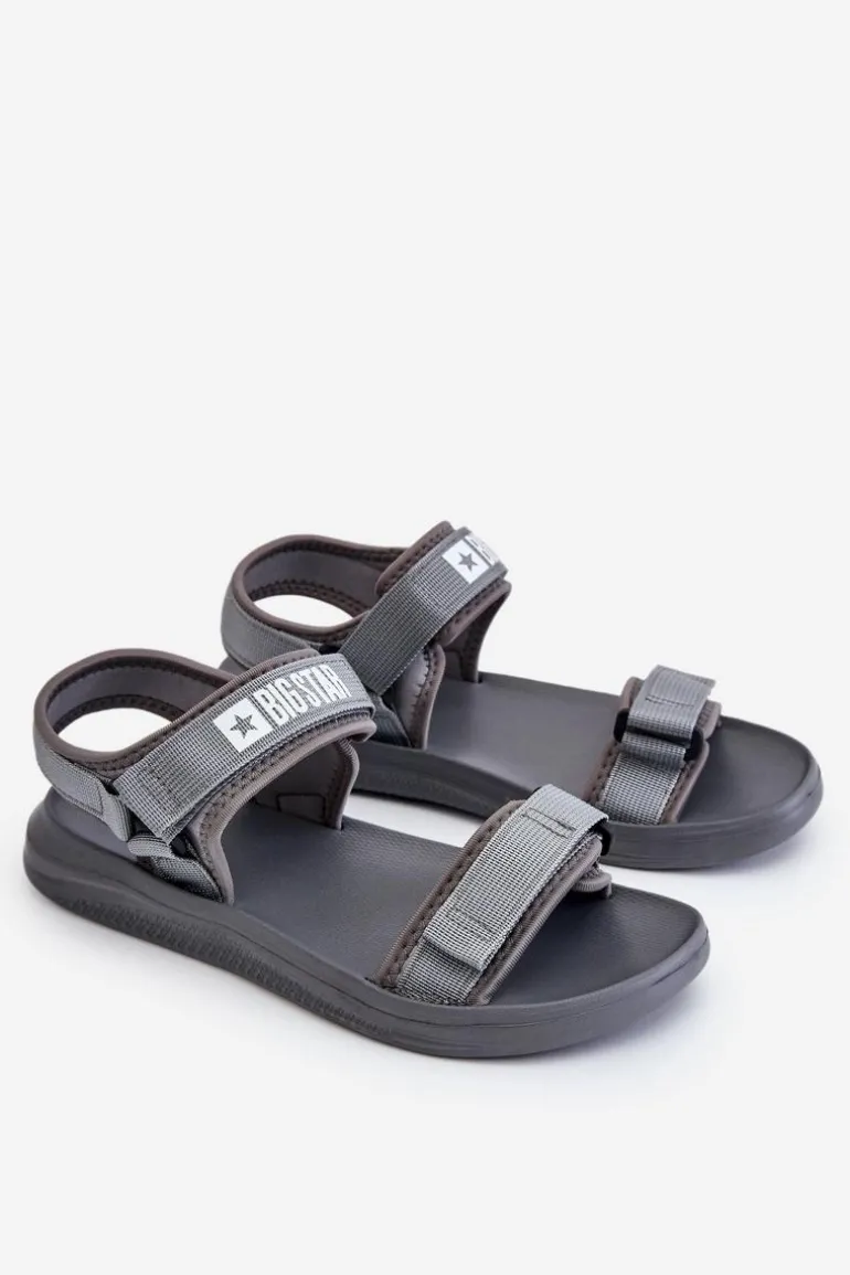 Sportowe Męskie Sandały Big Star HH174843 Szare
