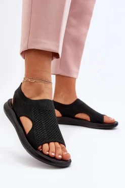 Sportowe Sandały Damskie Czarne Cesys