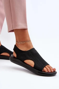 Sportowe Sandały Damskie Czarne Cesys