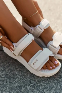 Sportowe Sandały Damskie Na Platformie Big Star RR274A076 Beżowe