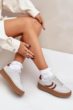 Stylowe Sneakersy Na Platformie Szare Doriwa