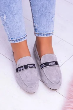 Szare Mokasyny Damskie Lu Boo Horten