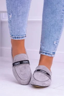 Szare Mokasyny Damskie Lu Boo Horten