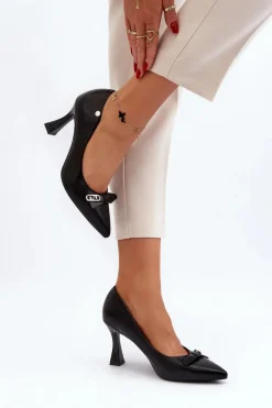 Szpiki Eko Skórzane Czarne Kismetti