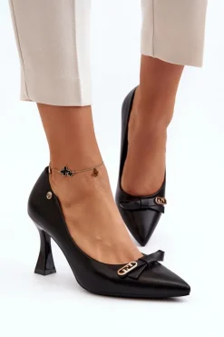 Szpiki Eko Skórzane Czarne Kismetti