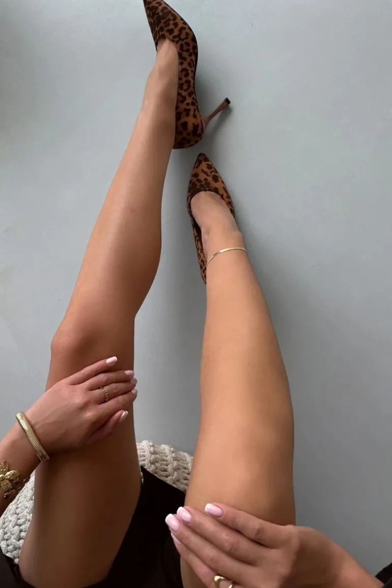 Szpilki Damskie W Panterkę Vinceza 62264 Brązowe