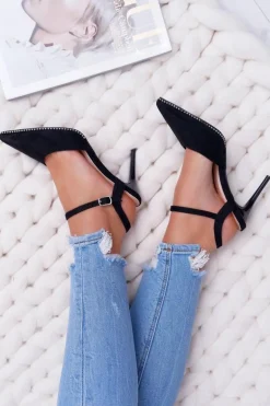 Szpilki Damskie W Szpic Lakierowany Obcas Trends