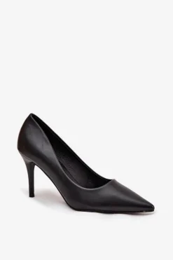 Szpilki Damskie Z Eko Skóry Czarne Sivana