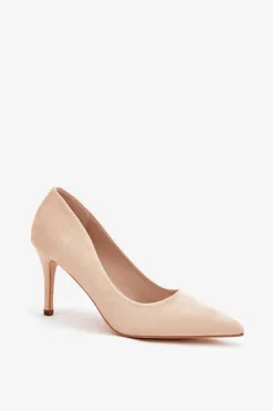 Szpilki Z Eko Zamszu Beżowe Vannith