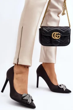 Szpilki Z Kokardą Czarne Fairine