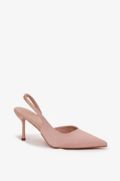 Szpilki Z Odkrytymi Piętami Beżowe Lenira