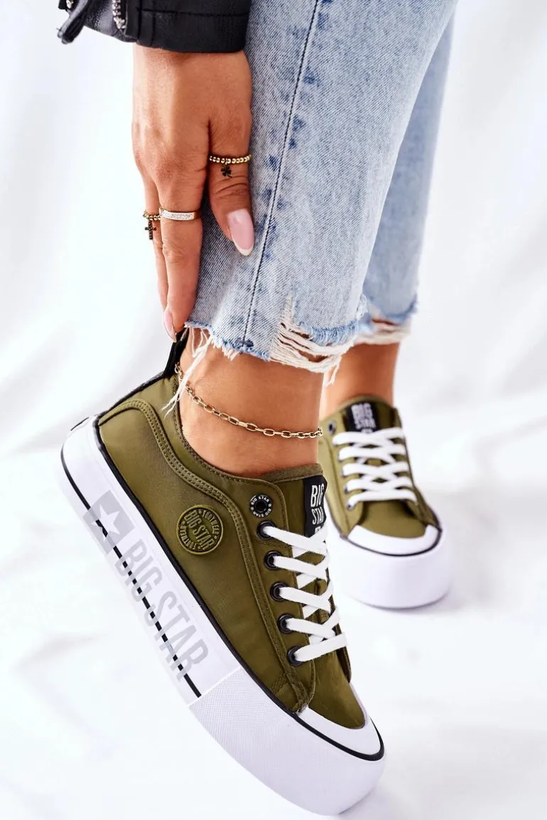 Tenisówki Na Platformie BIG STAR II274024 Khaki