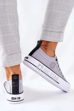 Tenisówki Na Platformie BIG STAR II274023 Szare