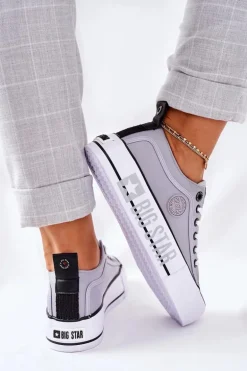 Tenisówki Na Platformie BIG STAR II274023 Szare