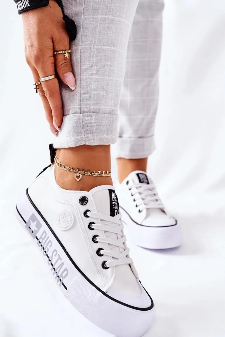 Tenisówki Na Platformie BIG STAR II274021 Białe