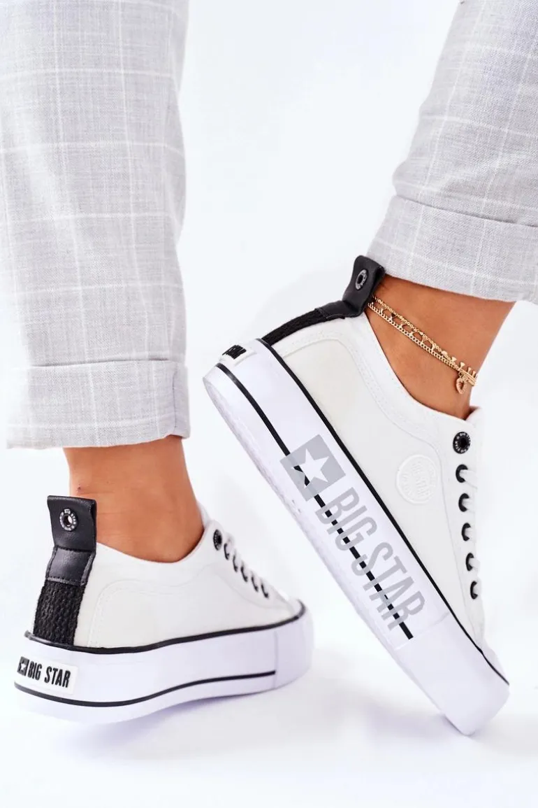 Tenisówki Na Platformie BIG STAR II274021 Białe