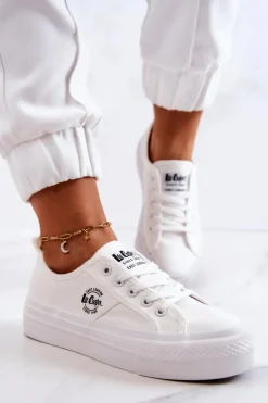 Tenisówki Na Platformie Lee Cooper LCW-22-31-0837L Białe