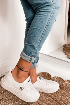 Tenisówki Na Platformie Lee Cooper LCW-22-31-0837L Białe