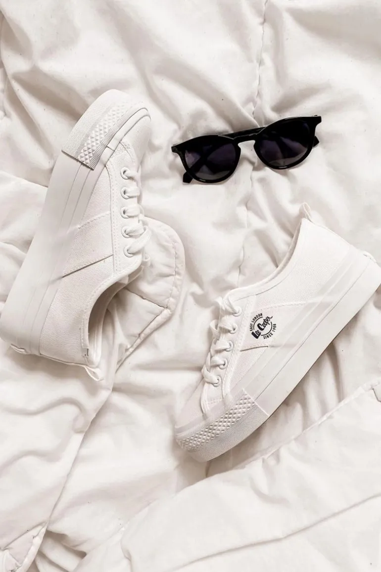 Tenisówki Na Platformie Lee Cooper LCW-22-31-0837L Białe