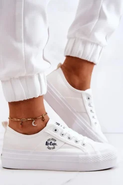 Tenisówki Na Platformie Lee Cooper LCW-22-31-0837L Białe