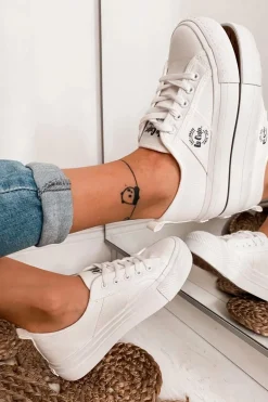 Tenisówki Na Platformie Lee Cooper LCW-22-31-0837L Białe