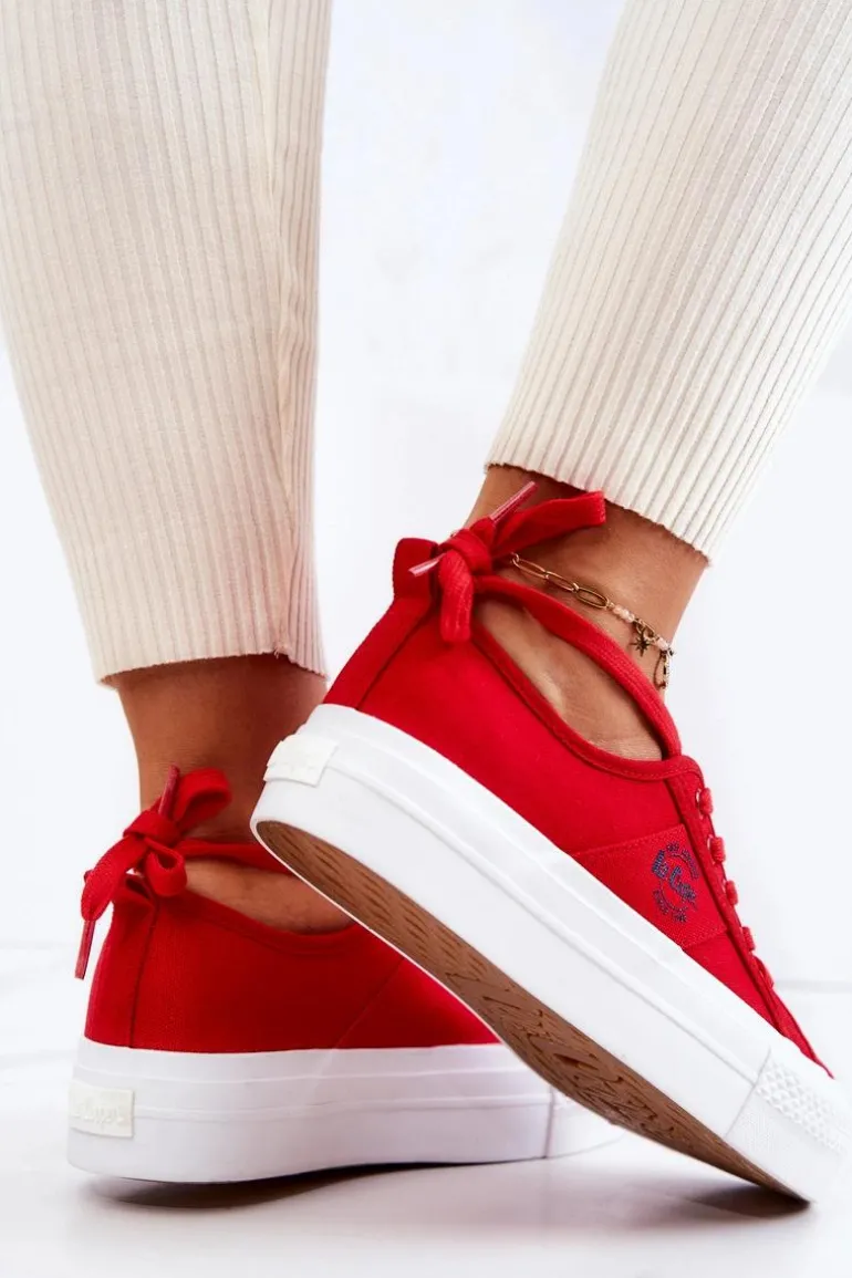 Tenisówki Na Platformie Lee Cooper LCW-22-31-0834L Czerwone