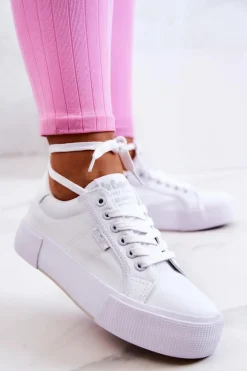 Tenisówki Na Platformie Lee Cooper LCW-22-31-0884L Białe