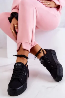 Tenisówki Na Platformie Lee Cooper LCW-22-31-0885L Czarne