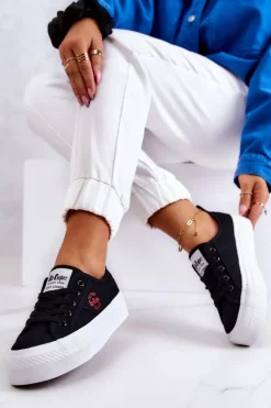 Tenisówki Na Platformie Lee Cooper LCW-22-31-0835L Czarne