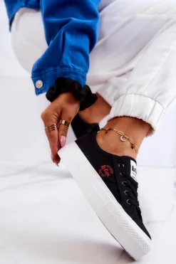 Tenisówki Na Platformie Lee Cooper LCW-22-31-0835L Czarne