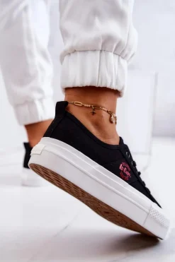 Tenisówki Na Platformie Lee Cooper LCW-22-31-0835L Czarne