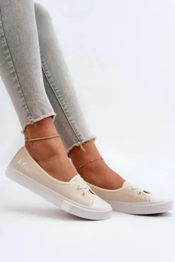 Tenisówki Trampki Damskie Lee Cooper LCW-24-31-2728 Beżowe