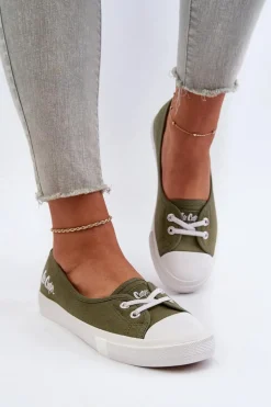 Tenisówki Trampki Damskie Lee Cooper LCW-24-31-2729 Zielone