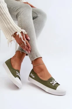 Tenisówki Trampki Damskie Lee Cooper LCW-24-31-2729 Zielone